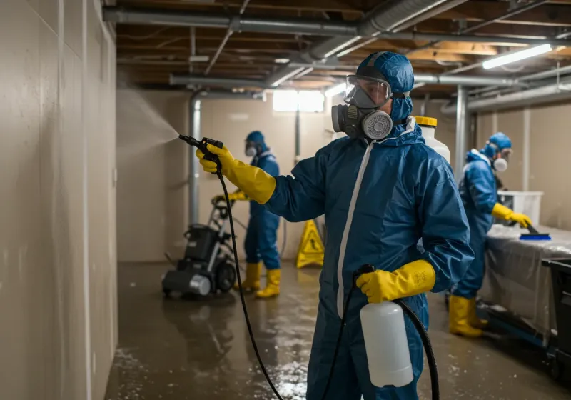 Basement Sanitization and Antimicrobial Treatment process in Alabaster, AL