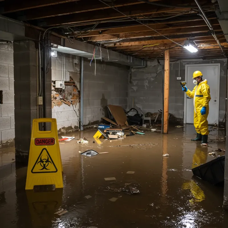 Flooded Basement Electrical Hazard in Alabaster, AL Property